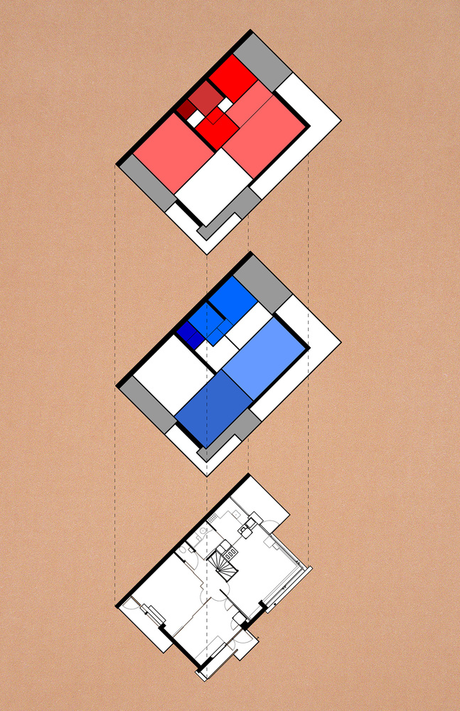 图解经典建筑施罗德住宅:最早的现代建筑中的几何和空间关系的绝妙之