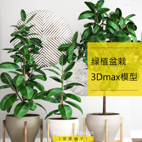 100个绿植盆栽3Dmax模型